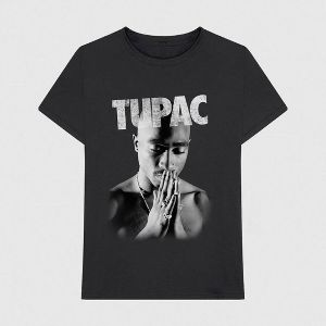 Men S Tupac Short Sleeve Graphic T Shirt Black Target