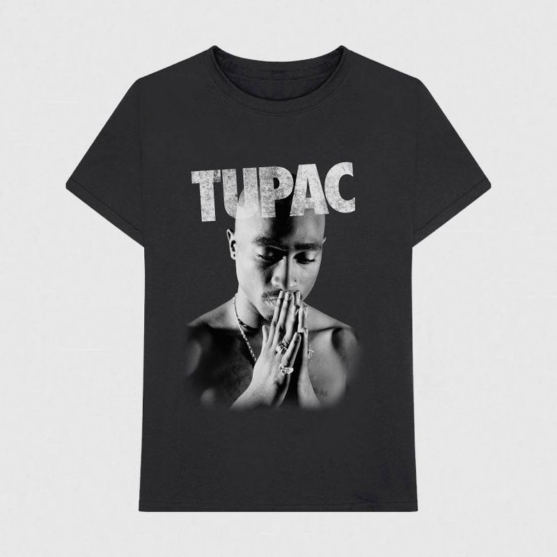 Men's Tupac Short Sleeve Graphic T-Shirt - Black, 1 of 10