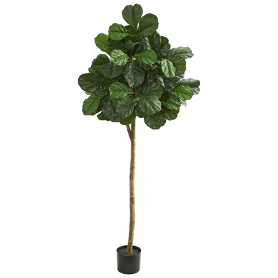 Nearly Natural 6’ Tall Fiddle Leaf Fig Artificial Tree : Target