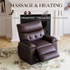 Electric Rocking Recliner Chair with Vibration and Heating, Swivel Massage Chair - 4 of 4