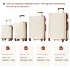 Gulches Hardshell Luggage Sets 6 Piece Suitcase Set, Expandable Lightweight Suitcases with Wheels, TSA Lock for Men Women, White Brown - 4 of 4