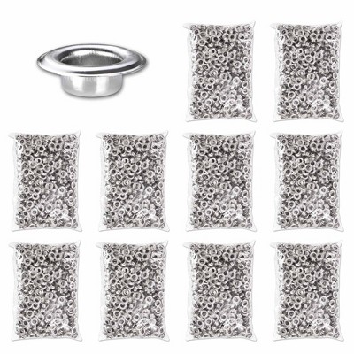Yescom Grommet Kit 3/8 inch Size #2 Nickel Grommets x10000 for Fabric Leather Tarp Auto-feeding Eyelet Machine