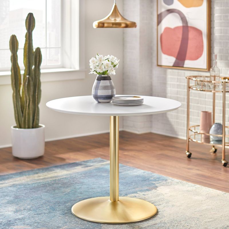 Hillboro Round Dining Table Metal Base - Buylateral, 3 of 12