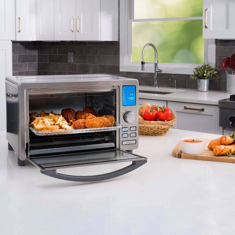 Gourmia Digital Stainless Steel Toaster Oven Air Fryer – Stainless Steel: 1700W, Dishwasher-Safe, Airfryer Toaster Oven, 2 of 7