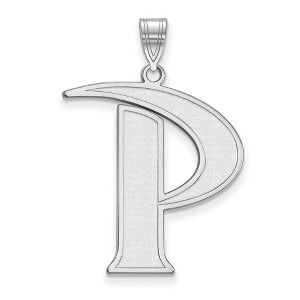 Black Bow Jewelry 14k White Gold Pepperdine Waves NCAA Extra Large Pendant - 1 of 3