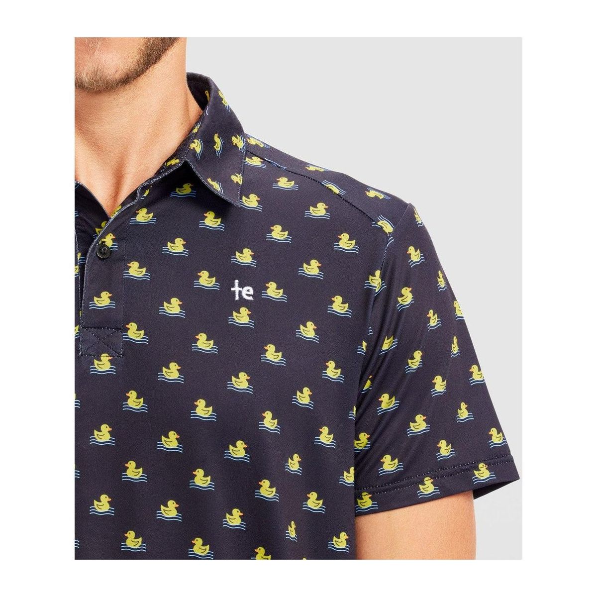 Tipsy Elves Golf Shirts for Men - Performance Athletic Fit Men's Golf Polo Shirts w/ Moisture Wicking Stretch Fabric - thumbnail 2