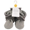 Hudson Baby Baby and Toddler Cozy Fleece Booties, Charcoal Heather Gray - 2 of 2