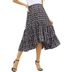 High waisted pregnant woman strap pleated skirt 8 # royal blue_XL - 1 of 1