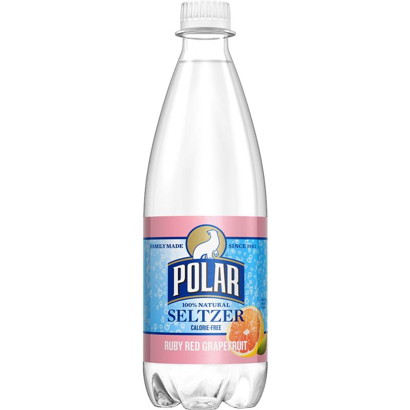 Polar Ruby Red Grapefruit Seltzer - 20 fl oz Bottles, 1 of 4