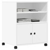 Aghana Digitals Mobile Engineered Wood Printer Stand with Lockable Wheels, White 23.6"x18.9"x29.1" - 4 of 4