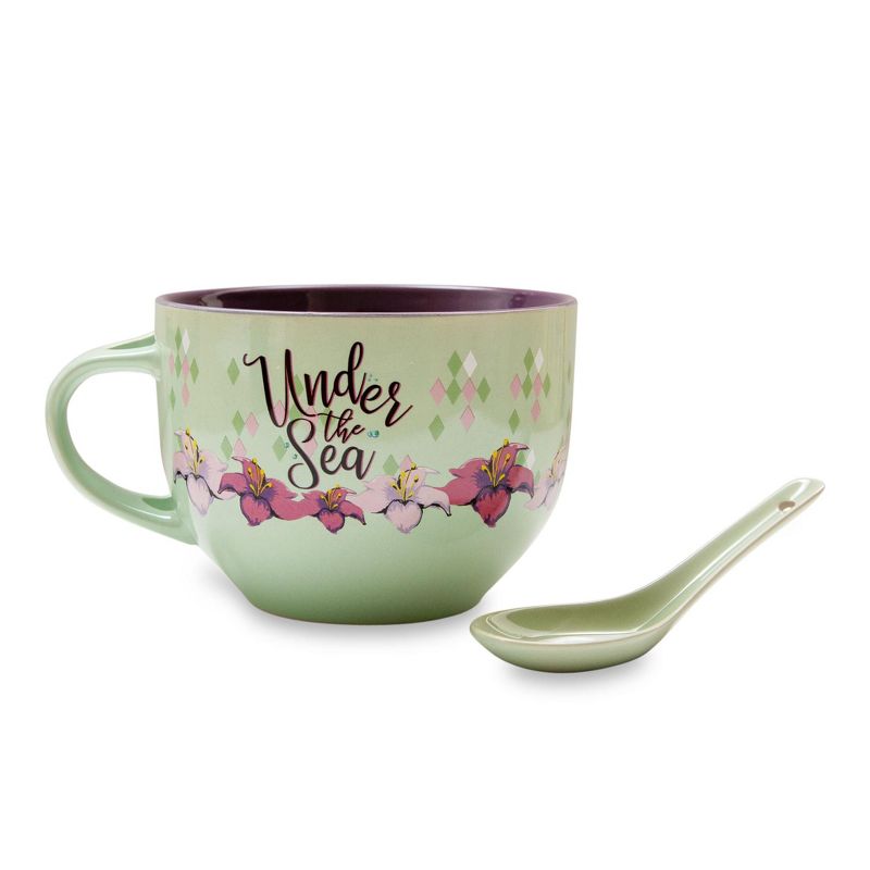 Silver Buffalo Disney The Little Mermaid Ariel Ceramic Soup Mug With Spoon | Holds 24 Ounces, 2 of 7