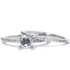 Pompeii3 1/5ct Pave Cathedral Diamond Engagement Ring Setting 14K White Gold - 2 of 4