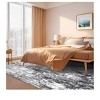 Blue-2*6 feet  Faux Wool Modern Abstract Area Rug Machine Washable Non Slip Non Shedding Stain Resistant Low Pile Ultra Soft&Thin Pet Friendly Perfec - 4 of 4