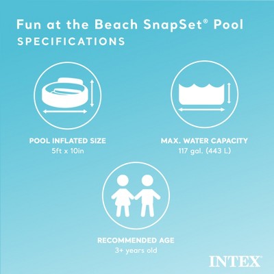 Intex 5 ft Round Multicolored Vinyl Snapset Pool