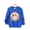 Simply Sage Market S.W.Smiley Pink Smiley Face Grunge Sweatshirt - 2 of 4