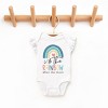 The Juniper Shop Rainbow After The Storm Flutter Sleeve Bodysuit - 3 of 4