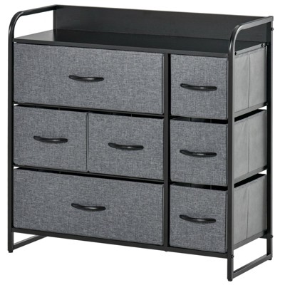 FONTOI Storage Cube Dresser with 5 Drawers, Bedroom Organizer Unit, Shelf Tower with Bins for Living Room, Closets, Dark Gray, 11.5"*31"*31.5"