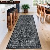 Acekool 2x6 Ft Vintage Floral Boho Area Rug, Washable Low Pile Non-Slip Carpet for Living Room, Bedroom, Dining, Kids & Pets - 2 of 4