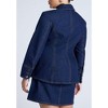 ELOQUII Women's Plus Size Laced Denim Jacket - image 3 of 4