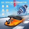 24V Kids Electric Drift Kart, 2-Speed Ride On Car w/360° Spins, Music, Lights, Flags, 5MPH, for Ages 3+ - 4 of 4