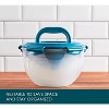 10-PC Leak-Proof Nestable Food Storage Bin Set, Clear with Teal Lids - 4 of 4