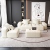 KWPZQEB Modular Sectional Sofa, Comfy Cloud Couch with Movable Ottoman & Pillows, Oversized Chenille Modular Sofa for Living Room - 3 of 4