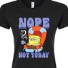 Women's - SpongeBob SquarePants - Not Today Spongebob Juniors Fitted Graphic T-Shirt - image 2 of 4