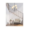 Elegant Lighting Lennon 31.5 inch pendant in black with white shade - 2 of 4