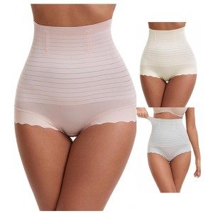 INSPIRE CHIC 3 Packs Women's High Waisted Body Shaper Shaping Tummy Control Panties - 1 of 4