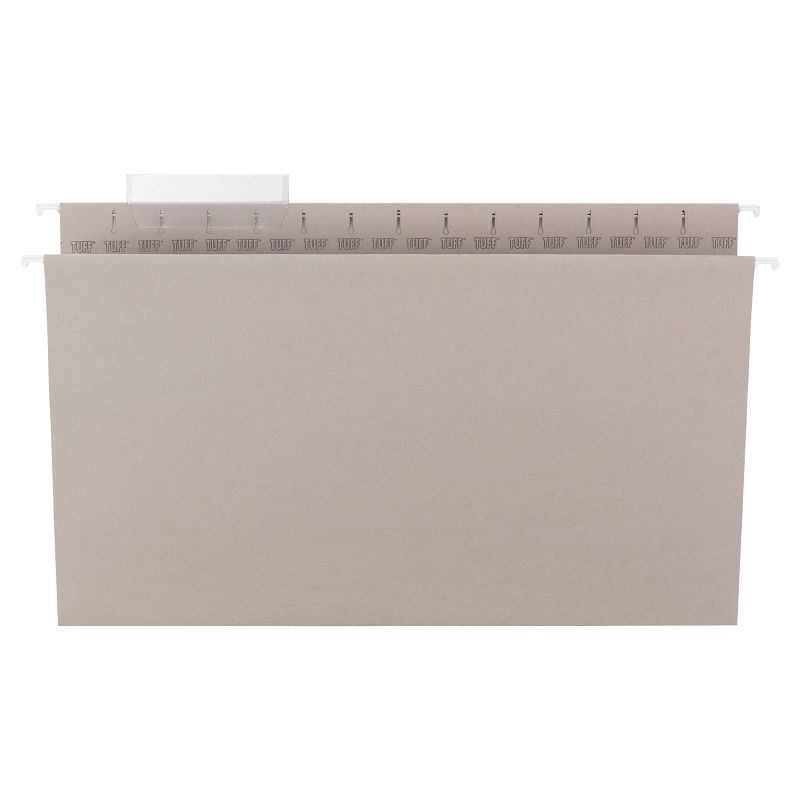 Smead TUFF  Hanging File Folder with Easy Slide  Tab,1/3-Cut Sliding Tab,  Legal Size, Steel Gray, 18 per Box (64093), 3 of 6