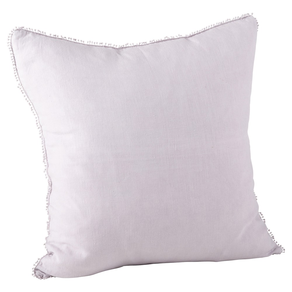 Photos - Pillow 20"x20" Oversize Pom-Pom Design Square Throw  Lavender - Saro Lifest