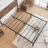 homfan Queen Bed, Platform Bed Frame with Rustic Vintage Wood Headboard, Strong Metal Slats Support Mattress Foundation, No Box Spring Needed - 4 of 4