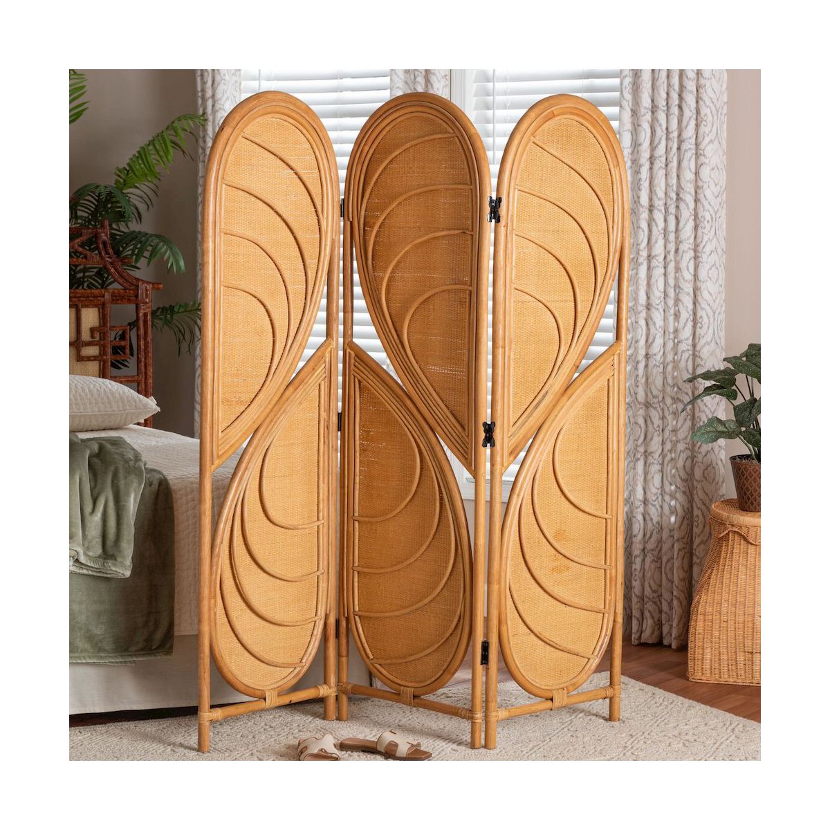 bali & pari,Kiyoko Natural Rattan Room Divider - thumbnail 4