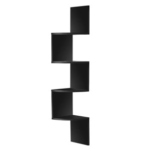 Sorbus 5-Tier Zig Zag Floating Corner Wall Bookshelf Unit – (40" Tall) for Living Room, Bedroom, Office, & More - Space-Saving Storage Solution - 1 of 4