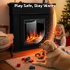 ZAFRO 43 Inch Electric Fireplace with Mantel Wooden Surround Firebox TV Stand,FreeStanding Electric Fireplace Heater Entertainment Center - 2 of 4
