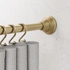 LunaLulinlk Rustproof 43” to 72” Adjustable Tension Decorative Shower Curtain Rod, Brass - 3 of 4