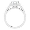 Pompeii3 4 1/2Ct Asscher Cut Moissanite & Diamond Halo Engagement Ring in 10k Gold - 3 of 4