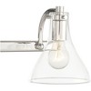 Possini Euro Design Sorren Industrial Modern Wall Light Polished Chrome Hardwire 20 1/2" 3-Light Fixture Clear Glass for Bedroom Bathroom Vanity Home - 3 of 4