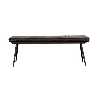 NicBex Modern 54" Bedroom Bench Leather Upholstered Accent Stools with Cushioned Top for Bedroom and Entryway
