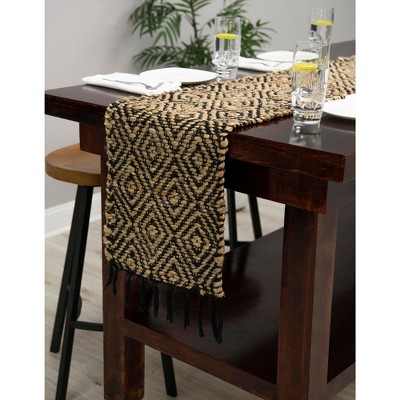 Unique Loom Braided Jute Assam Trellis Indoor Hand Made Fringe Area Rug