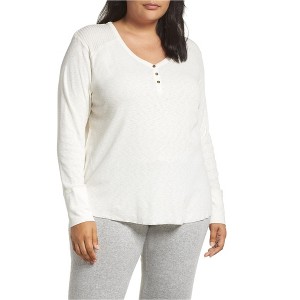 P.J. Salvage Womens Ribbed Thermal Pajama Shirt - 1 of 1