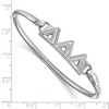 Black Bow Jewelry Sterling Silver Delta Delta Delta Greek Life Bangle Bracelet 7 Inch - 2 of 3