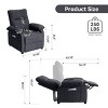Power Reclining Chair for Elderly with Massage and Heating Soft Chenille Fabric Recliner with Remote and Storage for Living Room-Maison Boucle - 4 of 4