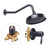 Aquaterior 8" Wall Mounted Shower Faucet Rainfall Shower Head with Shower Valve Bathroom Lavatory Home CUPC ORB - 4 of 4