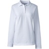 Lands' End School Uniform Women's Long Sleeve Feminine Fit Mesh Polo Shirt - 2 of 2