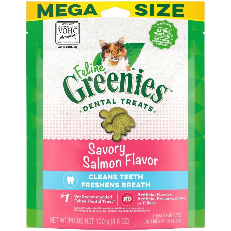 Greenies Savory Salmon Flavor Dental Cat Treats, 1 of 11