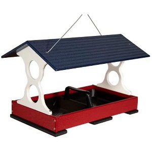 JCS Wildlife Large Fly Thru Bird Feeder- Mounting Pole Bundles Available - 1 of 4