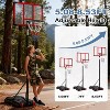 NAYSAYE 8.5FT Adjustable Height Portable Basketball Hoop Outdoor for Adult with Shatterproof Backboard w/Shock Absorbent Rim for Swimming Pool, Red - 2 of 4