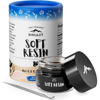 Pure Himalayan Shilajit, Soft Resin, Ayurvedic Rasayana Rejuvenation, Natural Source of Fulvic Acid, Includes Measuring Spoon - 15 ml / 0.5 fl oz  15