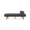 Chaise Lounge Mid-Century Modern with Button Tufted Cushion and Bolster Pillow for Living Room 64"-3irtyhousy - 2 of 4
